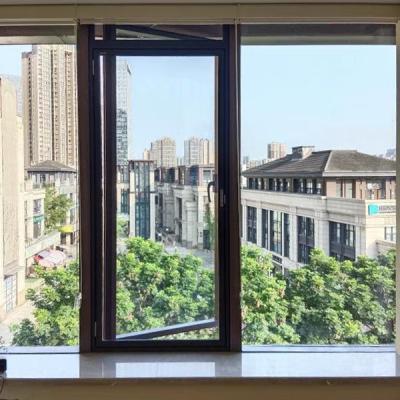China Pulverbeschichtung, die Flügelfenster aus schwarzem Aluminium fertigstellt zu verkaufen