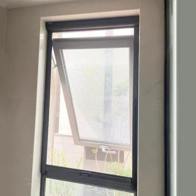 China Aluminium Profiles Mosquito Proof Single Hung Windows Black for sale