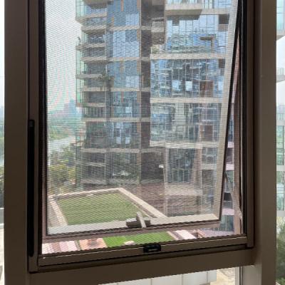 China Black Roller Screen Door With 1.2mm Frame Thickness Fiberglass Mesh for sale