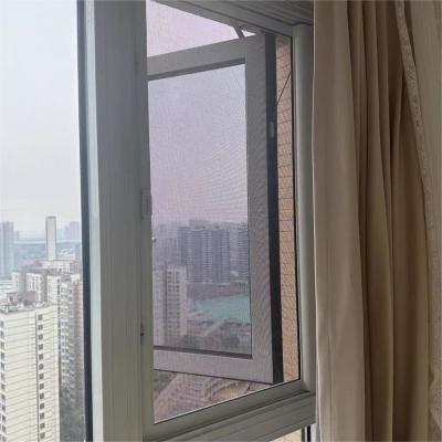 China Fiberglass Retractable Screen Window Insect Resistant Mesh Window Customizable Office Home zu verkaufen