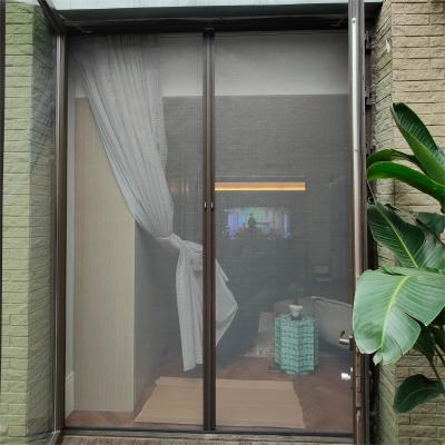China Retractable Mosquito Net Screen Fly Nets Fiberglass Fly Screen Roll Screen Door Durable for sale