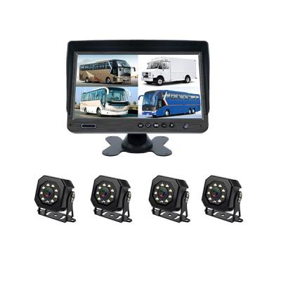 China 7 inch TFT CCD Truck Rear View Camera System , Heavy Duty Backup Camera 50ft With 4 Cameras for sale