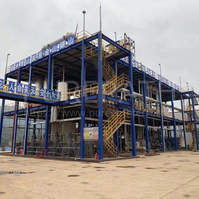China Planta de destilação fornecida fábrica do óleo de desperdício do controlo automático do PLC de Siemens ao diesel da cor de água à venda