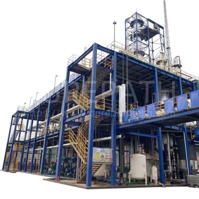 China Wipe Film And Short Path Evaporator Distillation Used Oil Cleaning Plant With Explosion Proof Motor for sale