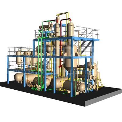 China 2-100 Tons Per Day Pyrolysis Oil Distillation Plant For Sludge Oil for sale