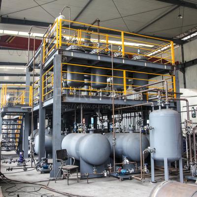 China Over 90% High Oil Yield PLC Control Waste Oil Distillation Plant To Water Color Diesel for sale