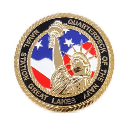 China Souvenir Gold Silver Copper Zinc Alloy Commemorative Challenge Coin Military Navy for sale