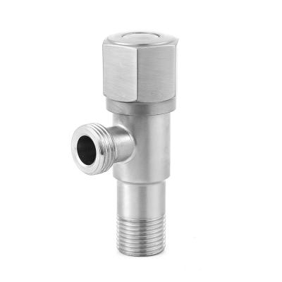 China Plumbing Fixture SS201 Brushed Angle Valve For Kitchen 195g 1/2