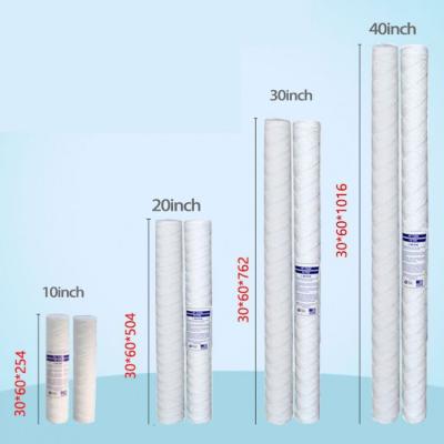 China 40 Inch 30 Inch Wire Wound Filter Whole House Water Filter Elements ODM for sale