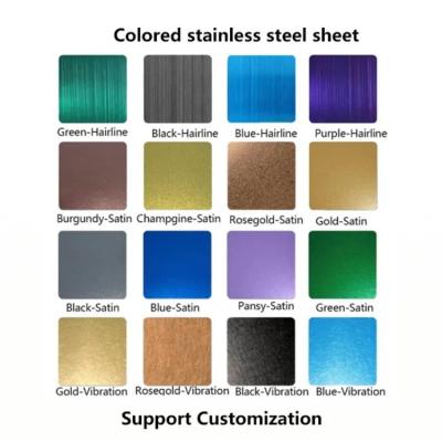 China Farbedelstahl-dekoratives Blatt Rose Gold Stainless Steel Sheet des Fabrikpreis-304 304l 0.3-3mm zu verkaufen