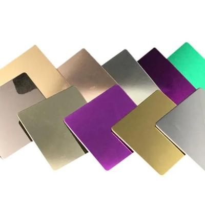China China Steel Sheets Factory Made 304 Mirror Surface Color Stainless Steel Plate for sale