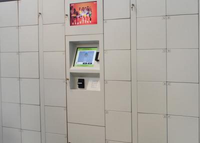 China Armario de almacenamiento de fichas del equipaje del aeropuerto con el ordenador de la industria pantalla táctil de 15 pulgadas en venta
