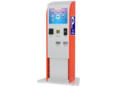 China Bills / Coins / Cards Accepted Touch Screen Stands Kiosk for Parking Payment Indoor for sale