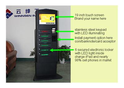 China Estação de carregamento personalizada do telemóvel com teclado do metal e diodo emissor de luz à venda