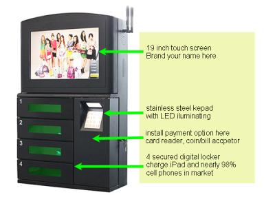 China Airport / Hospital / College Cell Charging Kiosk, Wall Mount Phone Charging Station High Durability for Public for sale