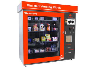 China Touch Screen Mini Mart Vending Machine Business Station Automated Retail Coin / Bill / Card Operated for sale