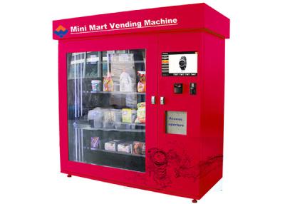China Mini máquina de venda automática automática do mercado, máquina de venda automática ajustável da moeda do mercado do tela táctil de 19 polegadas mini à venda