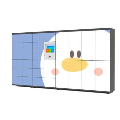 China Customized Smart IC Card Laundry Locker Outdoor Fingerprint 15.6 Inch Touch Screen for sale