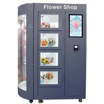 China Customized Lcd 19 Inch Flower Rose Bouquets Vending Machine With Display Window for sale