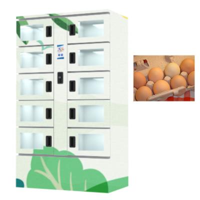 China OEM Refrigerated Cooling Locker Style Egg Vending Machine With Touch Screen for sale