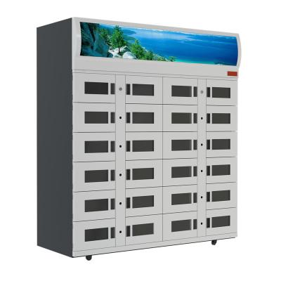 China Fresh Food Cabinet Refrigerated Freezer Locker 15.6'' Own Software Smart System for sale