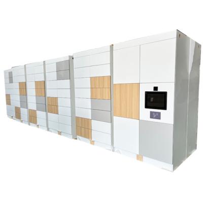 China Light Wood Compact Parcel Storage Locker CRS 100-240V For Sports With Shoe Drawer à venda