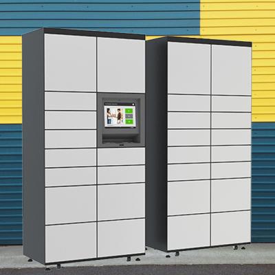 China Logistics Self Service Outdoor Touch Screen Smart Parcel Delivery Locker With Remote Control Camera for sale