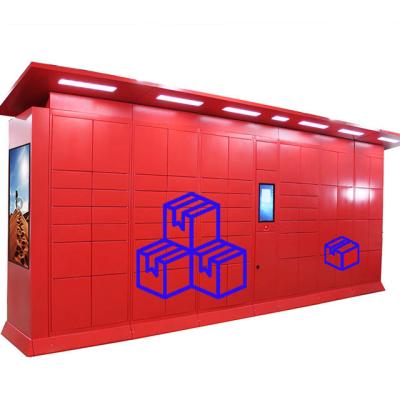 China Coin Bill Card QR Payment Parcel Delivery Lockers With 22 Inch Screen for sale