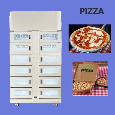 China 24 horas de autoservicio Armario inteligente Máquina expendedora de pizza Armario de alimentos con refrigerador en venta