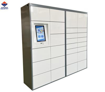 China 24-hours Smart Fast Food Delivery Locker Supermarket Refrigerated Parcel Locker with Remote Control and QR Code Scanner à venda
