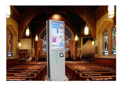 China Network Multi Cell Phone Charging Stations Kiosk With Big Advertising Screen for sale