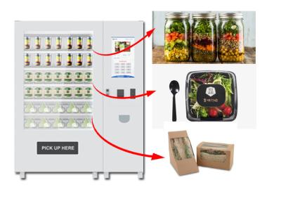 China Máquina expendedora fresca refrigerada de la ensalada de la fruta automática pantalla de la publicidad de 22 pulgadas en venta