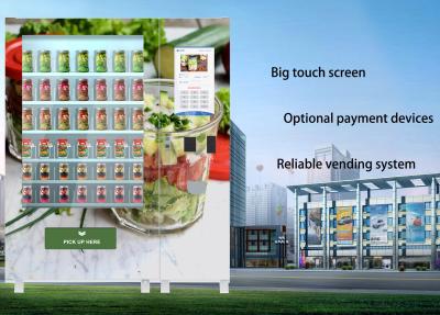 China máquinas de venda automática saudáveis do Não-toque para a salada com plataforma do controlo a distância do refrigerador à venda