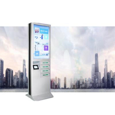 China White CRS Material Fast Wireless Charging Station With 43 Inch Digital Signage for sale