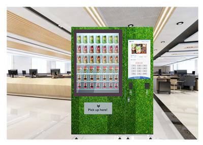 Chine Support de plancher 24 heures de salade de distributeur automatique automatique avec des paiements de carte de billet de pièce à vendre