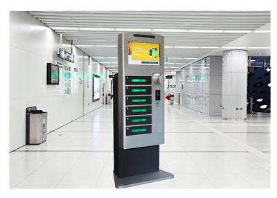China Patent Design Cell Phone Charging Stations , Mobile Phone Charging Kiosk with Wifi for sale