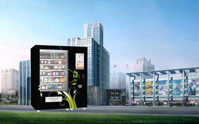China Máquina expendedora de la bebida de la comida del paquete de la poder con la pantalla táctil y la cámara de seguridad teledirigidas en venta