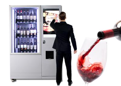 China Luxury Elevator Wine Vending Machine With Large Advertising Screen Remote Control System for sale
