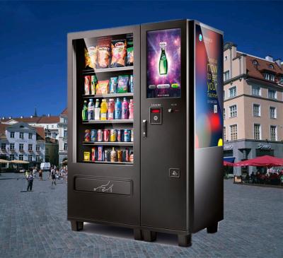 China Cold Water Snack Food Vending Machines Kiosk With Coin Bill Credit Card Payment for sale