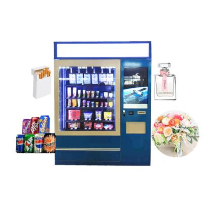 China Card Payment Cigarette Perfume Medical Pharmacy Phone Accessory Power Bank Snack Vending Machine with Stable Elevator for sale