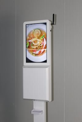 China Dispensador automático del jabón con la exhibición digital de la publicidad del lcd de la señalización en venta