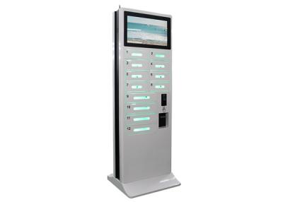China UV Sterilization Remote Digital Signage Kiosk Battery Charging Station With 22 Inch Monitor for sale