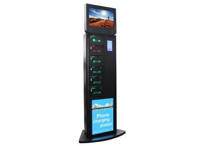 China Remote Advertising Multi Languages Mobile Phone Charging station 6 Digital Lockers for sale