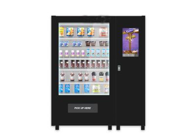 China Customize Glass Bottle Drink Snack Vending Machine With Large Touch Screen for sale
