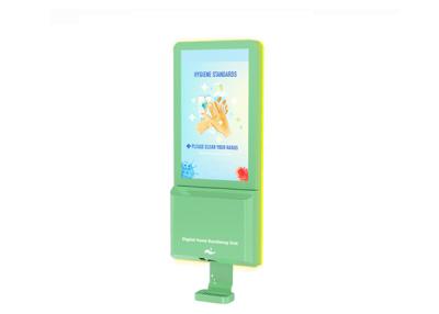 China Señalización del dispensador 1080p Lcd Digital del desinfectante de la mano de Wifi con temperatura en venta