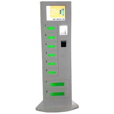 China Coin Bill Access Secure Phone Charging Station Electronic Locks LED Inside UV Light Option for sale