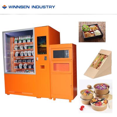 China Mini Mart Ready Eat Hot Food Vending Machine Remote Control Management System for sale