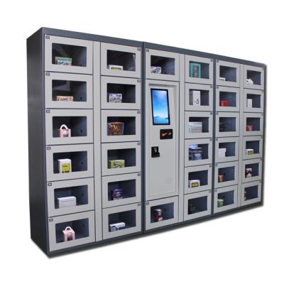 China Self Automatic Snack Combo Vending Machine , Conveyor Belt Vending Locker With Elevator for sale