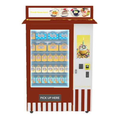 China Anunciando máquina de venda automática a fichas do alimento do LCD do toque com sistema de refrigeração à venda
