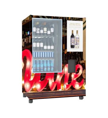 China Credit Card Payment Wine Vending Machine Wifi Support Remote Advertising Function for sale
